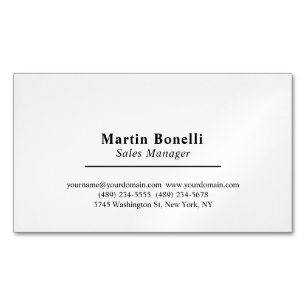 Klassische professionelle eigene Namensinformation Magnetische Visitenkarte