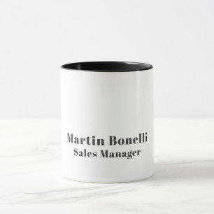 Klassische professionelle eigene Namensinformation Tasse
