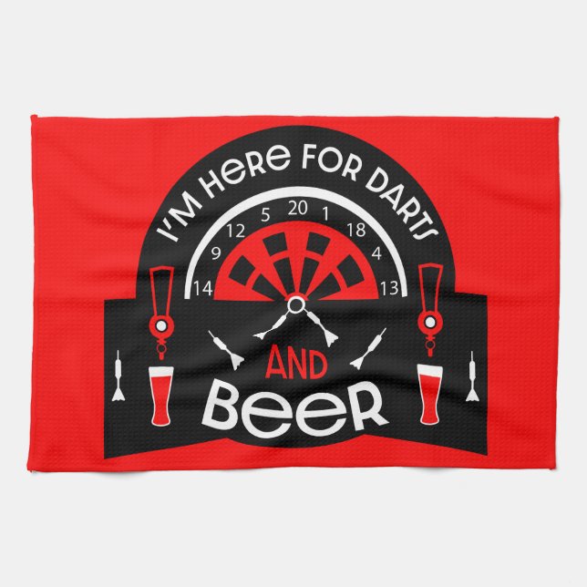 Klassische Pub Darts Geschirrtuch (Horizontal)