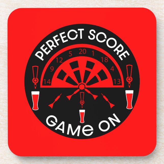 Klassische Pub Darts Getränkeuntersetzer (Vorderseite)