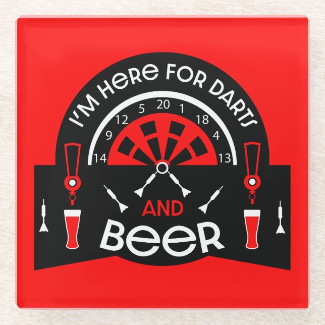 Klassische Pub Darts Glasuntersetzer (Vorderseite)