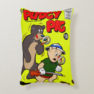 Klassische PUDGY PIG Comic-Kissen Dekokissen