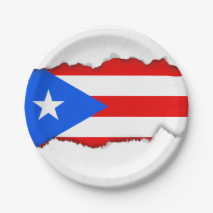 Klassische puerto-rikanische Flagge Pappteller