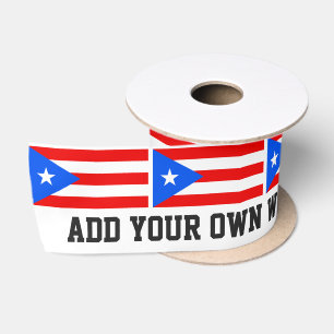 Klassische puerto-rikanische Flagge Satinband
