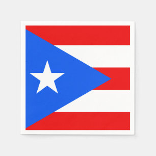 Klassische puerto-rikanische Flagge Serviette