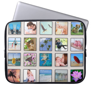 Klassische quadratische Rahmen-Foto-Collage Laptopschutzhülle