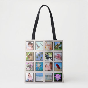 Klassische quadratische Rahmen-Foto-Collage Tasche