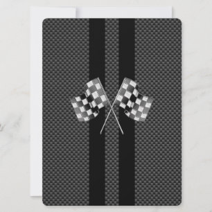 Klassische Racing Flags Streifen im Carbon Fibre S