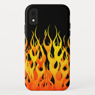 Klassische Racing Flames Button Streifen auf schwa Case-Mate iPhone Hülle