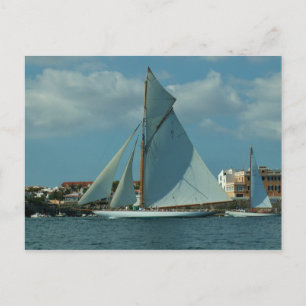 Klassische Racing Yacht Postkarte