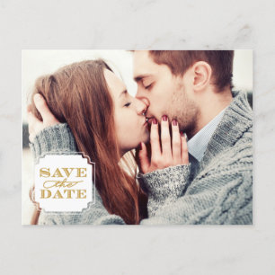 Klassische Rahmen Save the Date Postkarte