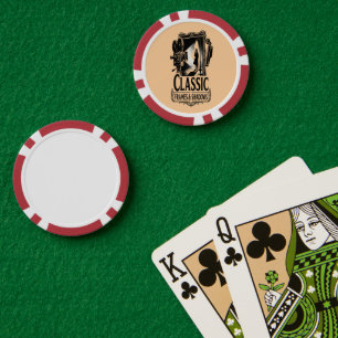 Klassische Rahmen & Schatten Vintage-Noir-Kino-Pok Pokerchips