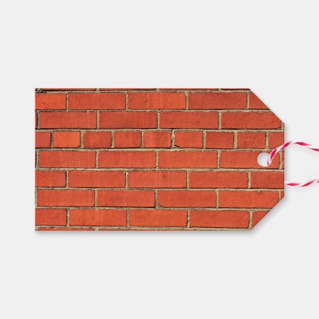 Klassische Red Brick Wall Geschenkanhänger (Vorderseite (Horizontal))