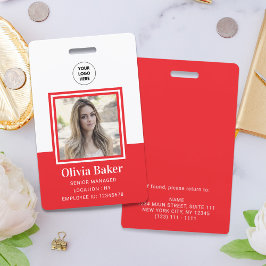 Klassische Red Corporate Name Name Name Mitarbeite Ausweis