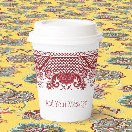 Klassische Red Willow Paper Cups Pappbecher