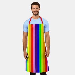 Klassische Regenbogenstreifen Vertikale Bunte Lust Schürze