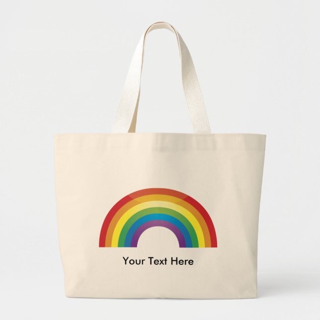 Klassische RegenbogenTasche - kundenspezifisch, Pe Jumbo Stoffbeutel (Vorne)