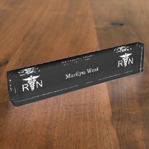 Klassische Registered Nurse Medical Desk Name Plat Namensplakette