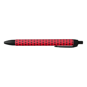 Klassische Retro-schwarze und rote Polka-Punkte Kugelschreiber