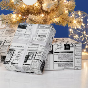 Klassische Retro-Werbung Geschenkpapier