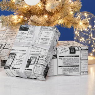 Klassische Retro-Werbung zu Weihnachten oder zum G Geschenkpapier