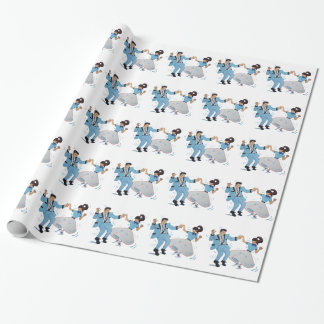 Klassische Rock-and-Roll Jivers Verpackung Geschenkpapier