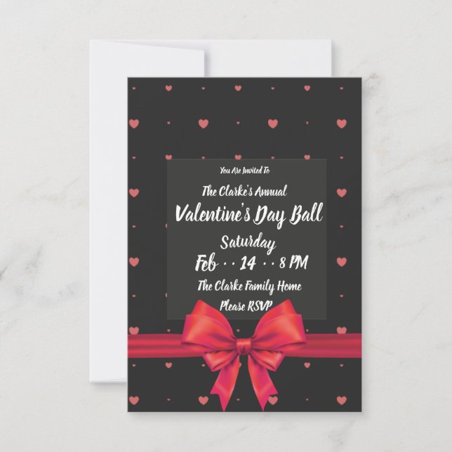 Klassische Romance Valentinstag-Einladungen Einladung (Vorderseite)
