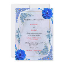 Klassische Romantische Hochzeitskartenvorlage