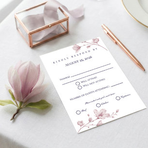 Klassische Romantische Verstaubte Rosen Blumen Hoc RSVP Karte