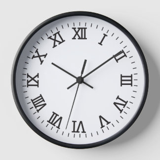 Klassische römische Maueruhr - zeitloses Schwarz Uhr
