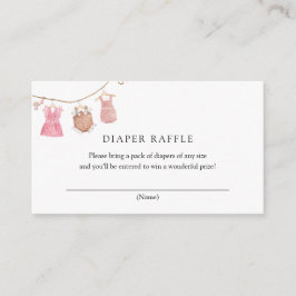 Klassische rosa Babywindelkarte Begleitkarte