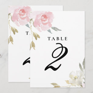 Klassische Rosa-Bläsereihen-Tischnummer Einladung