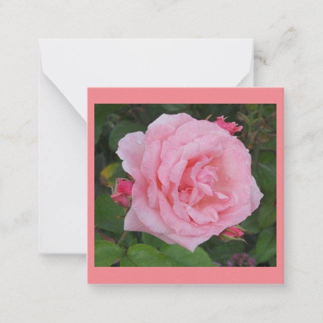 Klassische Rosa-Flachbildschirm Mitteilungskarte (Vorderseite)