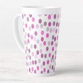 Klassische rosa Polka Punkte auf Weiß Milchtasse