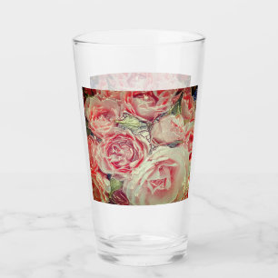 Klassische rosa Rose Glas