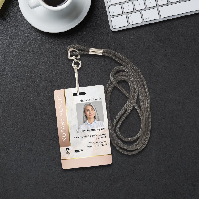 Klassische Rosa- und Goldmarmor, kundenspezifische Ausweis (Von Creator hochgeladen)