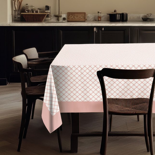 Klassische Rose Gold Schachtel Tischdecke (Classic Rose Gold Checkered Tablecloth Use)