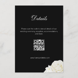 Klassische Rose - Hochzeitskarte Begleitkarte