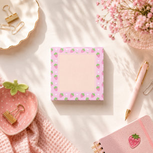 Klassische Rose Rosa Erdbeeren Post-it Klebezettel