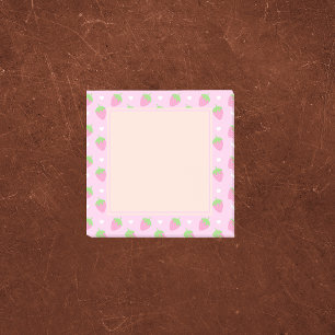 Klassische Rose Rosa Erdbeeren Post-it Klebezettel