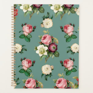 Klassische Rose und Jade Planer