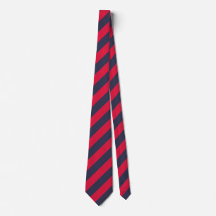 Klassische Rot- und Navy-Blue-Streifen Krawatte