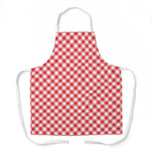 Klassische Rot-Weiß-Gingham- PlaidApron