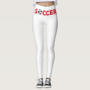Klassische rote Fußballtypografie Fett Sports Fan Leggings