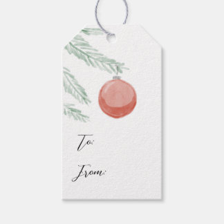 Klassische Rote Ornament-Geschenkmarke Geschenkanhänger
