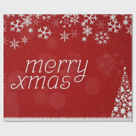 Klassische rote und weiße festliche Weihnachtsverp Geschenkpapier