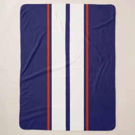 Klassische rote, weiße und blaue Streifen Sherpadecke