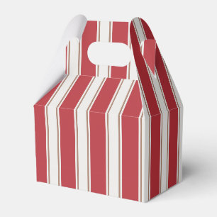 Klassische rote, weiße und Mocha-Maus-Streifen Geschenkschachtel