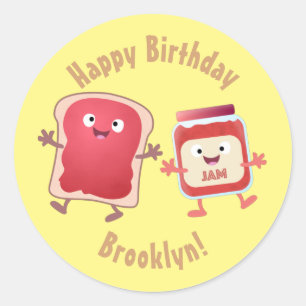 Klassische Rou-Schriftzeichen mit sonnigen Brot- u Runder Aufkleber