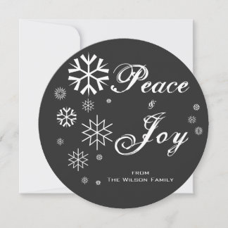 Klassische Round Holiday Card Feiertagskarte